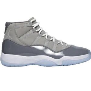 Jordan Gray and White High-Top Sneakers size 8 men's